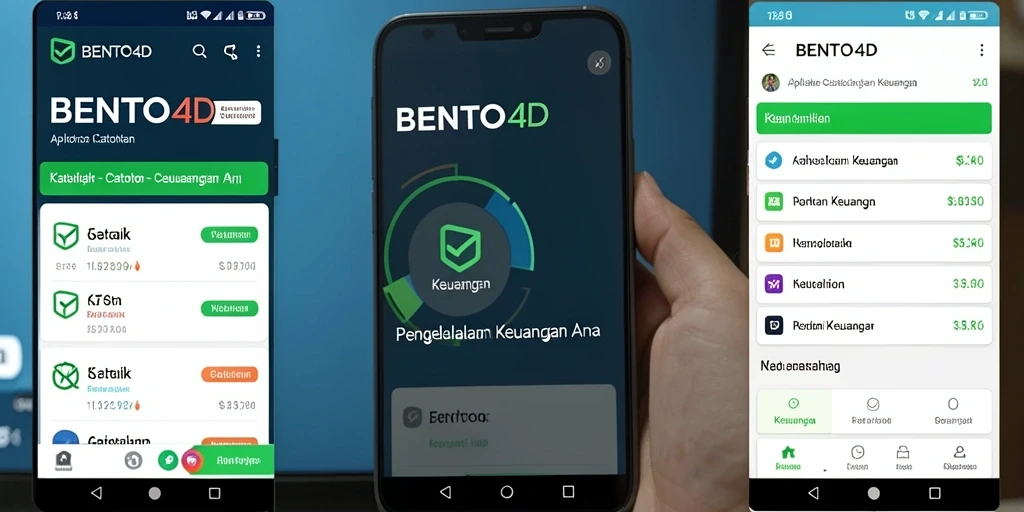 Tampilan antarmuka pengguna BENTO4D untuk Catatan Keuangan yang mudah digunakan.