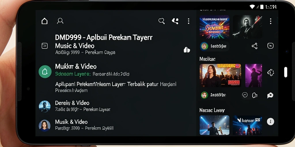 Antarmuka DMD999 yang intuitif dan mudah digunakan.