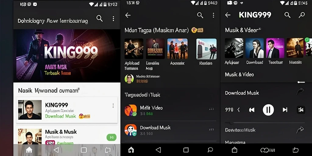 Antarmuka KING999 untuk Download Musik yang mudah dan intuitif.
