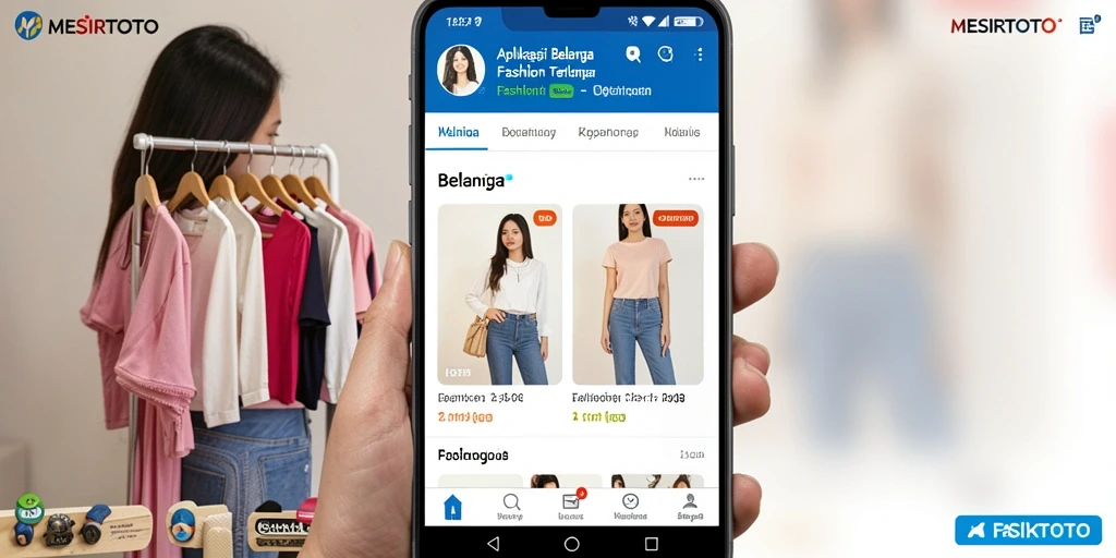 Tampilan antarmuka aplikasi MESIRTOTO untuk belanja fashion yang stylish.