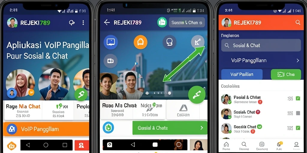 Tampilan antarmuka pengguna REJEKI789 dengan fitur VoIP Panggilan yang intuitif.