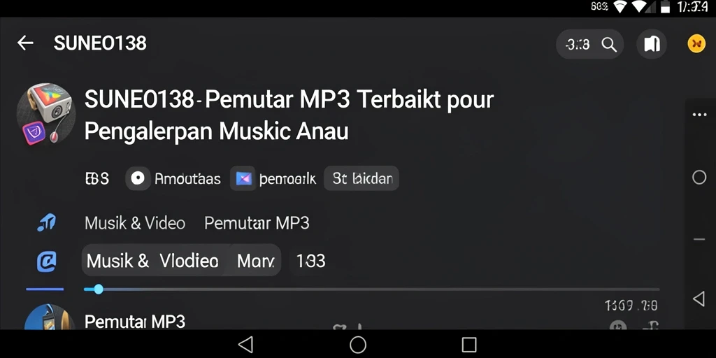 Antarmuka SUNEO138 yang sederhana dan fungsional untuk memutar MP3.