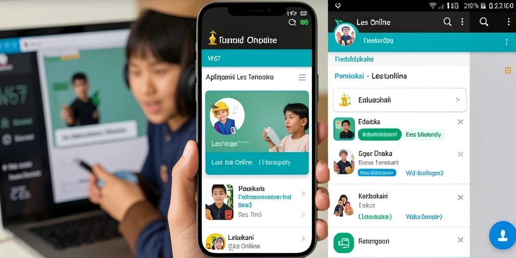 Antarmuka aplikasi W67 yang intuitif dan ramah pengguna untuk Les Online.